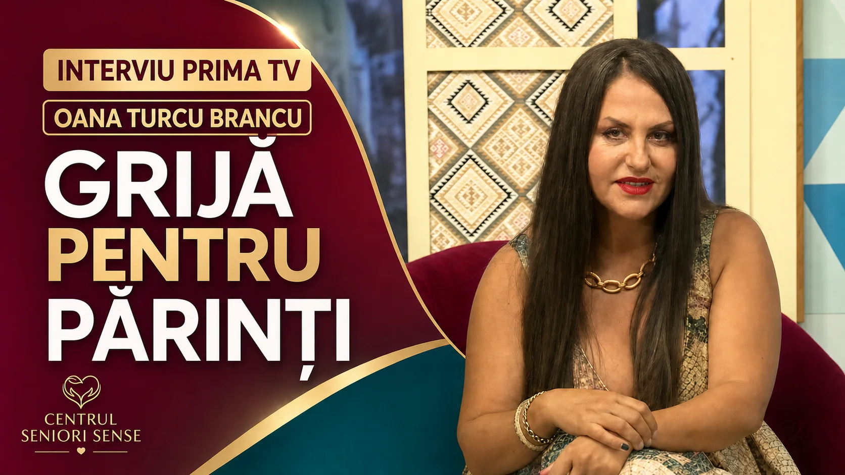 Oana Turcu Brancu in the Prima TV interview about caring for parents